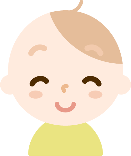 赤ちゃんの顔の表情のイラスト（笑顔）2