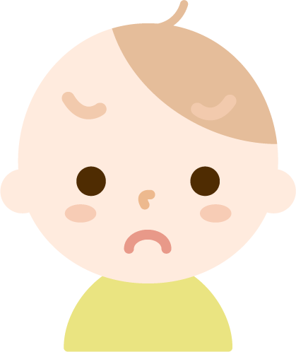 赤ちゃんの顔の表情のイラスト（怒り）2