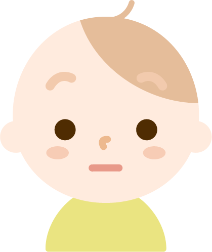 赤ちゃんの顔の表情のイラスト（真顔）2