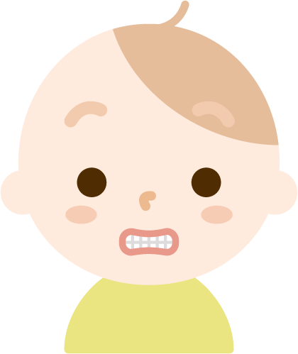 赤ちゃんの顔の表情のイラスト（いー）2