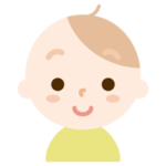 赤ちゃんの顔の表情のイラスト（普通）2