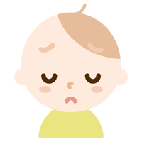 赤ちゃんの顔の表情のイラスト（落ち込み）2