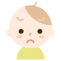 赤ちゃんの顔の表情のイラスト（怒り）2