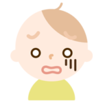 赤ちゃんの顔の表情のイラスト（ショック）2