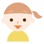 女の子の顔の表情のイラスト（ベー）2