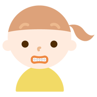 女の子の顔の表情のイラスト（いー）2