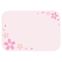 桜のフレーム装飾のイラスト2