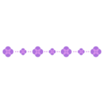 紫色の花のライン装飾のイラスト