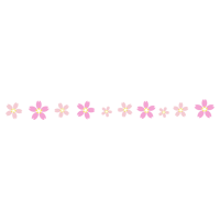 桜の花のライン装飾のイラスト1