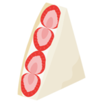 フルーツサンドのイラスト3（苺）
