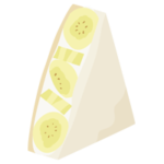 フルーツサンドのイラスト7（バナナ）