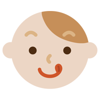 舌をペロっと出した若い男性の表情のイラスト1
