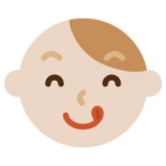 舌をペロっと出した若い男性の表情のイラスト2