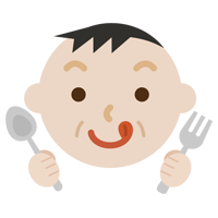 舌をペロっと出した中年の男性の表情のイラスト3