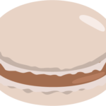 ミルクティーのマカロンのイラスト2