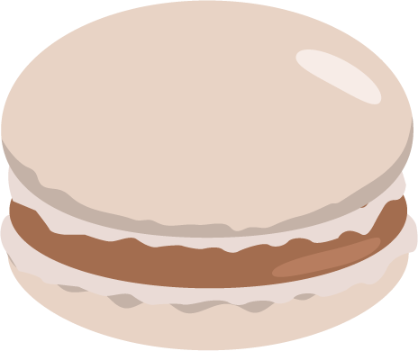 ミルクティーのマカロンのイラスト2