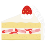 苺のショートケーキのイラスト（カット）1