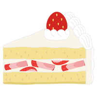 苺のショートケーキのイラスト（カット）1