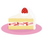 苺のショートケーキのイラスト（カット）2