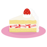 苺のショートケーキのイラスト（カット）2
