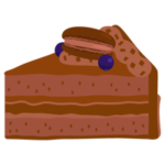 チョコレートケーキのイラスト（カット）1