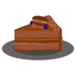 チョコレートケーキのイラスト（カット）2