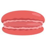 苺のマカロンのイラスト1