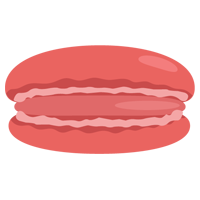 苺のマカロンのイラスト1