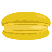 レモンのマカロンのイラスト1