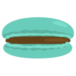 チョコミントのマカロンのイラスト1