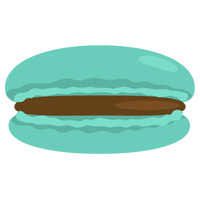 チョコミントのマカロンのイラスト1