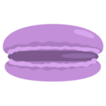 ブルーベリーのマカロンのイラスト1