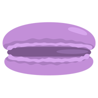 ブルーベリーのマカロンのイラスト1
