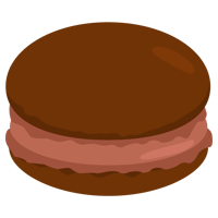 チョコレートのマカロンのイラスト2
