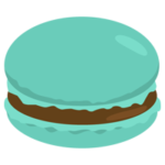 チョコミントのマカロンのイラスト2