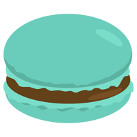 チョコミントのマカロンのイラスト2