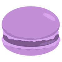 ブルーベリーのマカロンのイラスト2