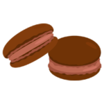 チョコレートのマカロンのイラスト3