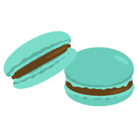 チョコミントのマカロンのイラスト3