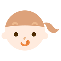 舌をペロっと出した女の子の表情のイラスト1