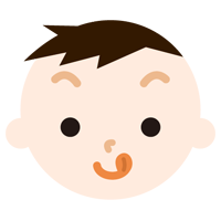 舌をペロっと出した男の子の表情のイラスト1