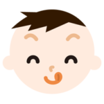 舌をペロっと出した男の子の表情のイラスト2