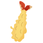 エビの天ぷらのイラスト1