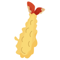 エビの天ぷらのイラスト1