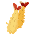 エビの天ぷらのイラスト2