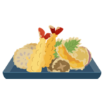 天ぷらの盛り合わせのイラスト2