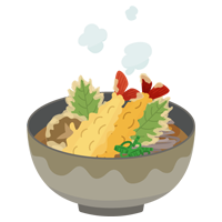天ぷらそばのイラスト2