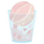 桃のゼリーのイラスト1