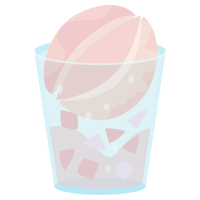 桃のゼリーのイラスト1