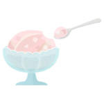 桃のゼリーのイラスト3